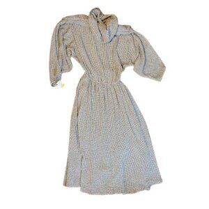 vintage sybil california size ten cowl neck dress long sleeve maxi with og tag